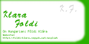 klara foldi business card